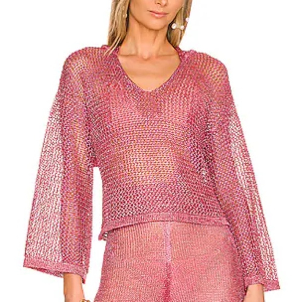 NWT Cult Gaia Catherine Knit Sweater - Size XS pink